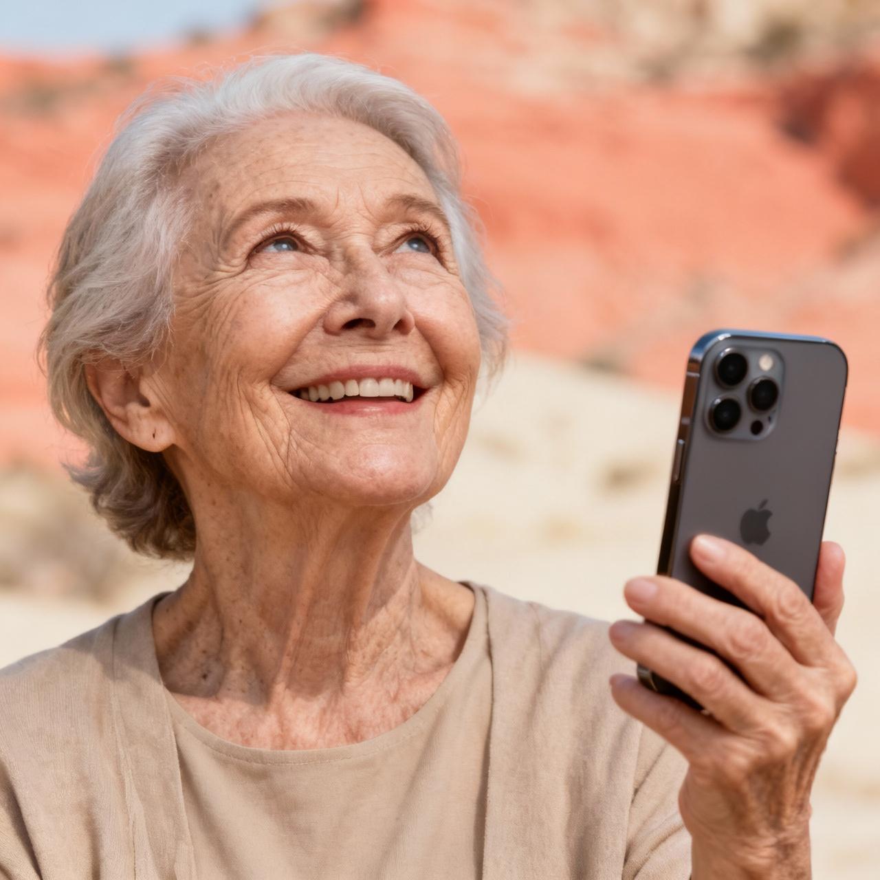 Contemplative senior woman