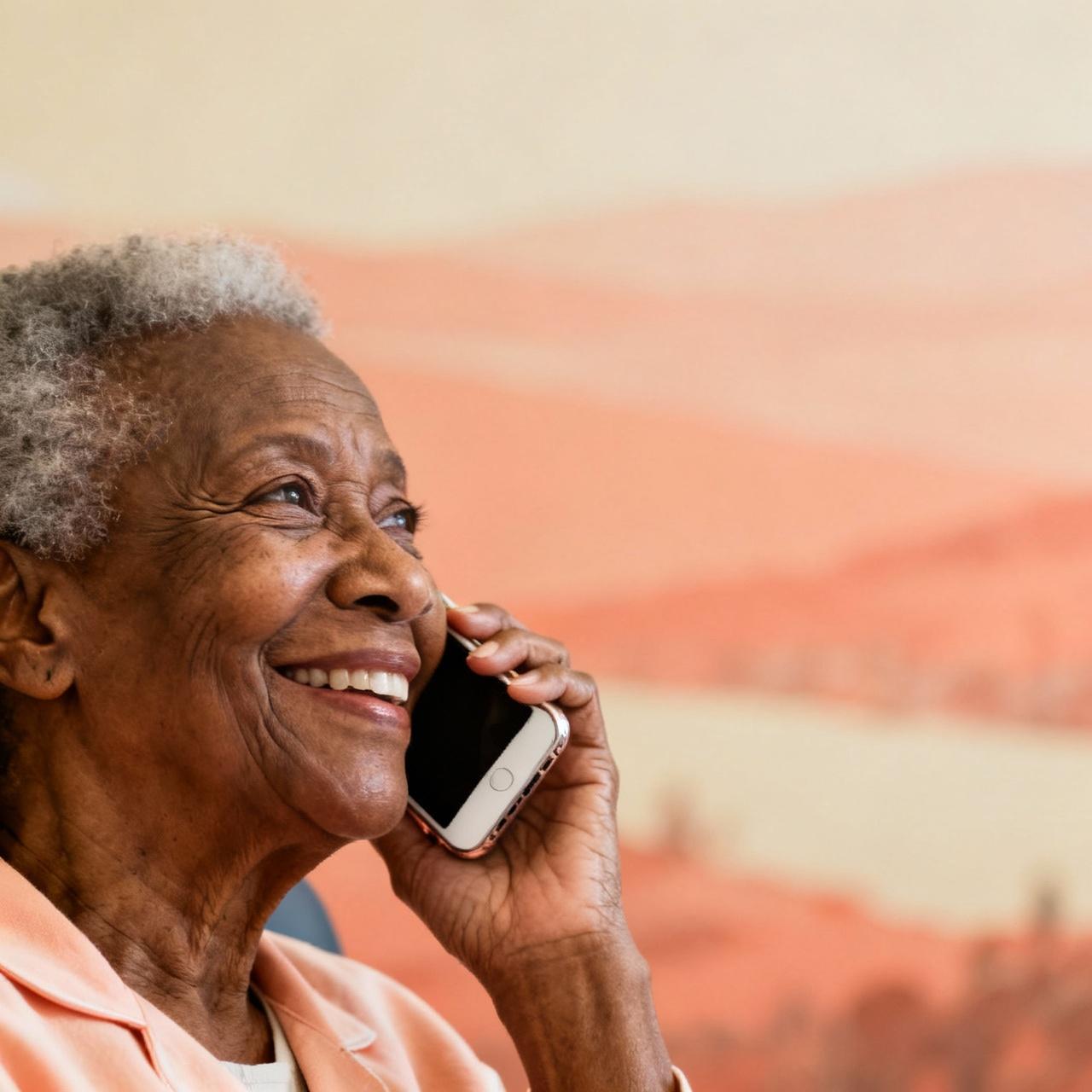 Senior woman smiling warmly